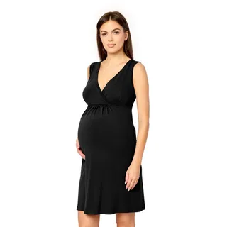 Merry Style Umstandsnachthemd Nachthemd Damen Schwangerschaft Stillnachthemd Nachtwäsche MS10-467 (1-tlg) schwarz M