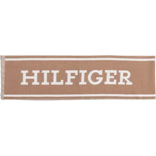 Tommy Hilfiger Schal Monotype Scarf 2-Face 100% Wolle Camel