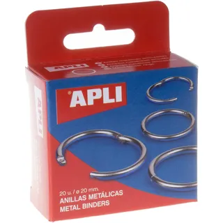 APLI UMEC 129416 Metallringe Kasten 20 Einheite