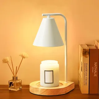ACAREY Kerzenwärmer Lampe Elektrisch Duftlampe Für Wachs, Candle Warmer Lamp Kerzenwärmer mit Timer und Dimmer, Vintage Deko Aroma Diffuser Für Duftkerzen, Dekoration, Geschenke Für Mama (Weiß)