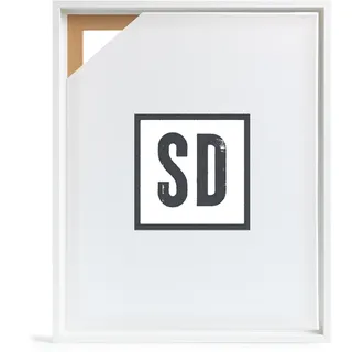 Stallmann Design Schattenfugenrahmen für Keilrahmen | 30x45 cm | weiß | MDF Rahmen für Leinwände mit Tiefeneffekt | mit Montagezubehör | Rahmen ohne Glas und Rückwand