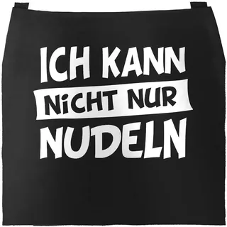 Koch-Schürze für Männer mit lustigem Spruch Ich kann nicht nur Nudeln Küchenschürze Moonworks® schwarz unisize - Schwarz