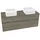 Waschbeckenunterschrank 140 x 55 cm Stone Oak
