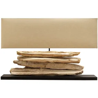invicta INTERIOR Große Design Lampe RIVERINE beige Treibholz Leuchte Handarbeit Tischleuchte Tischlampe