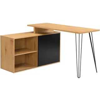 Wohnling Eckschreibtisch Eiche braun