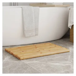 vidaXL Duschvorleger Braun 70 x 50 cm