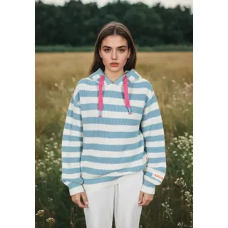 salzhaut Hoodie VELOZIPEE in Breeze-Offwhite | Gr.: 3XL