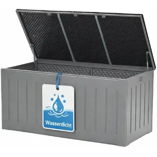 Garden Impressions Auflagenbox Primo Kissenbox Gartenbox Aufbewahrungsbox Garten (Set, Box inkl. Deckel), wasserdicht / abschließbar / wetterfest grau 830 l | 160 cm x 76 cm x 78 cm