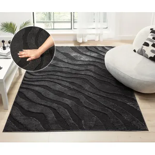 OTTO home Benia Hochflorteppich 200 x 300 cm Schwarz