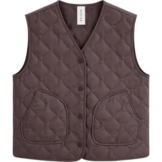 Mazine Damen Basic Light Padded Weste (Größe XS, braun)