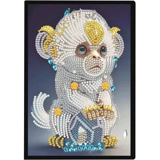 DCIDBEI Diamond Painting Notizbuch A5 Blank Diamond Painting Notizheft Diamant Painting Notebook Diamant Malerei Notizbuch Skizzenbuch Tagebuch für Schülerbüro Schulbedarf(50 Blätter) (Affe)