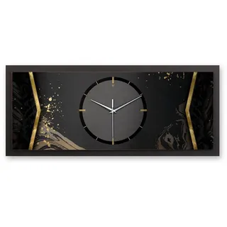 Kreative Feder Wanduhr 3D Designer-Wanduhr Abstract Black (ohne Ticken; Funk- oder Quarzuhrwerk; elegant, außergewöhnlich, modern) schwarz