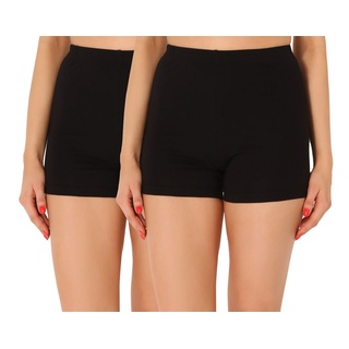 Merry Style Leggings Damen Shorts Radlerhose Unterhose kurze Hose Boxer 2Pack MS10-358 (2-tlg) aus Baumwolle schwarz XS