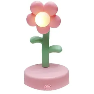 Zisemeil Tischlampe, niedliches Blumen-Nachtlicht, tragbare Schreibtischlampe, dekorativ für Büro, Wohnheim, (Rosa)