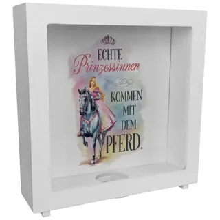 speecheese Spardose Echte Prinzessinnen reiten Pferde Rahmen Spardose aus Holz Prinzessin