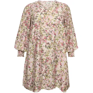 KAFFE CURVE Kleid KCjolie Pink/Red Petit Fleur 54 - 54