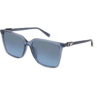 Michael Kors MK2197U Damen-Sonnenbrille Vollrand Rund Acetat-Gestell, blau
