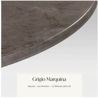 MAGNA Atelier Tischplatte aus echtem Marmor nach Maß, Tischplatte eckig, echter Marmor, Ø50cm - Ø100cm grau 60 cm