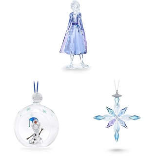 Swarovski Frozen ELSA Ornament, Olaf Weihnachtskugel und Schneeflocken Ornament