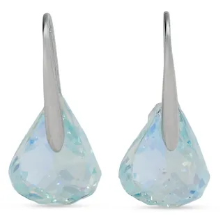 Swarovski Lunar Drop-Ohrhänger, Blau, Rhodiniert