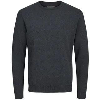 JACK & JONES Herren Jjebasic Knit crew hals Noos Pullover, Dark Grey Melange, XXL EU