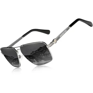 KINGSEVEN Sonnenbrillen Polarisierte Beschichtung Linse 2023 Auto Reset Framework Fahrbrillen für Männer/Frauen Oculos (Pistole Grau) - 60