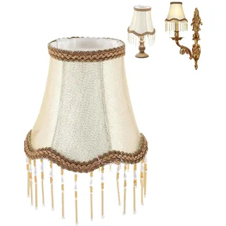Lampenschirm 70er Jahre, Vintage Deko Glockenförmiger Lampenschirme Stoff, Jacquard Lampenschirm Retro mit Fransen, Lampe Kostüm für Lampe aus Den 70 Gern, Exquisite Lampe Abdeckung (A)