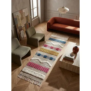 KADIMA DESIGN Wollteppich 60 x 230 cm Bunt