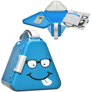 Trunki TeeBee Reisetisch Auto Kinder | Knietablett Kinder Auto und Reise Spielzeug Sortierbox Kinder | Spielzeug Box Klein für den Autositz oder für Unterwegs - Blau