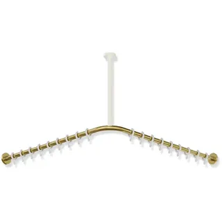 HEWI System 900 Vorhangstange für Duschwanne 900 x 900 mm - gold gebürstet