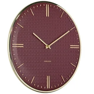 Karlsson Uhr Wanduhr Riqueza Burgunder Rot