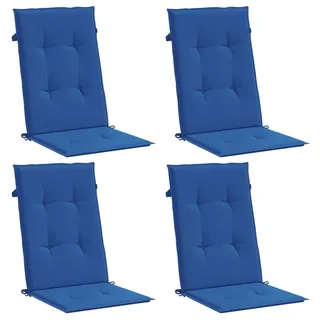 vidaXL Hochlehner Auflage 120 x 50 x 3 cm blau 4 St.