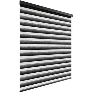 PREMIUM DOPPELROLLO BH3106 SCHWARZ VERLAUFEND mit Alu Kassette