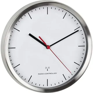 TFA Funk-Wanduhr 60.3530.02 22 cm silber