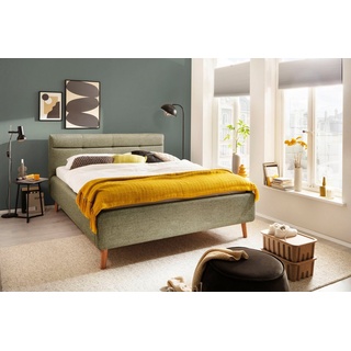 meise.möbel Polsterbett Lotte, mit Lattenrost und Bettkasten grün 174 cm x 217 cm x 50 cm