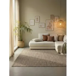 Hanse Home Jute Teppich – Natur Wohnzimmerteppich aus 100% Jute - Handgewebt & Natürlich – Boho Naturfaser Juteteppich für Wohnzimmer, Schlafzimmer, Esszimmer – Natur Grau Braun, 60x90cm