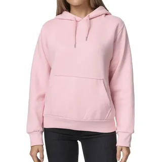Smith & Solo Hoodie Damen – Kapuzenpullover Frauen Baumwolle Long, mit Kapuze Pullover Sweatshirt Rundhals, Slim Fit Freizeit Sport Langarmshirt, Hoodies Training - Pulli Streetwear (L, Rosa) - L