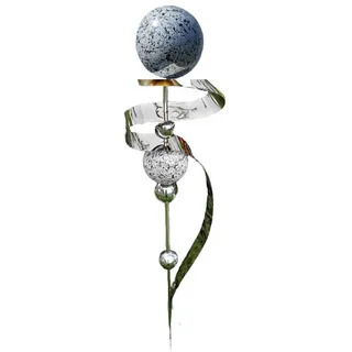 Jürgen Bocker - Gartenambiente Gartenstecker Saturn Edelstahl weiß 160 cm Beetstecker Gartenstecker