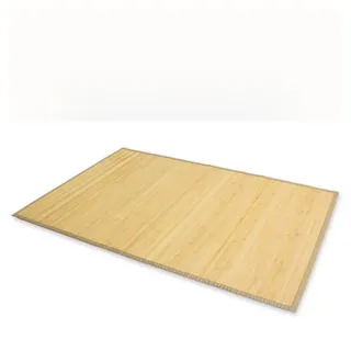 Homestyle4u 251, Bambusteppich 60x240 cm Bambusmatte Natur Bad rutschfest Teppich mit Bordüre