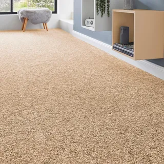 ANDIAMO Teppichboden "Schlinge Matz" Teppiche meliert, Breite 400 cm oder 500 cm, strapazierfähig & pflegeleicht Gr. B/L: 400 cm x 500 cm, 6 mm, 1 St., beige (sand) Teppichboden