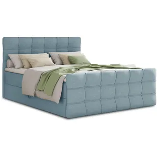 Sofnet Boxbett, (Blau (Vidar 83), 140 x 200 cm) Schlafzimmer, Betten, Boxspringbetten