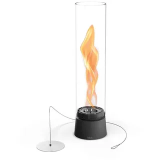 höfats Tischfeuer SPIN air (Packung, rauchfreie Tischfeuerstelle für Indoor und Outdoor), Feuerschale mit Flammenwirbel für Tischdeko, wärmende Feuersäule schwarz Ø 9 cm