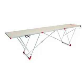 Euroline Alu-Tapeziertisch 300 x 60 cm braun/silber 810