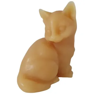 Aspinaworld Bienenwachskerze Katzen Kerze 5,5 cm – Kerze aus Bienenwachs gelb