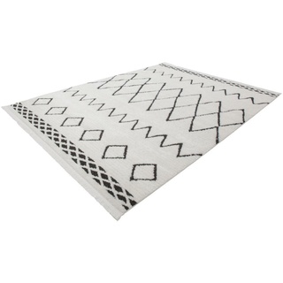 Frisee-Teppich AGADIR 310 - weiß-schwarz- 160x230 cm