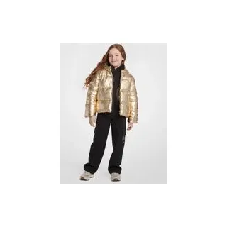 MK Abgesteppte Daunenjacke in Metallic-Optik - Goldton - Michael Kors - 6Y