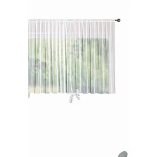 Gardinenbox Isabella Kräuselband 175 x 300 cm Transparent/Weiß 1 St.