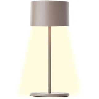 Brilliant LED Tischlampe in Taupe Dimmbar & mit Akku Mobile Innenleuchte mit drei-Stufen-Touchdimmer Warmweißes Licht, stilvolles Design, energiesparend & flexibel einsetzbar - per USB aufladbar