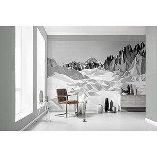 Komar Fototapete | ICEFIELDS | 368 x 254 cm | Tapete, Wand Dekoration, 3D, Berglandschaft, Design, Grafik, Abstrakt, Schlafzimmer | 8-208