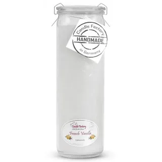 Landshop24 Duftkerze Candle-Factory Duftkerze aus Stearin im Weckglas Big Jumbo (Duft "French Vanilla), brennt bis zu 100h